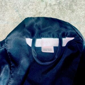 Victoria secret black silk robe. Never wore ONE SIZE .